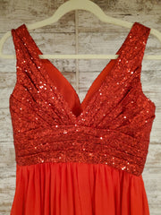 RED LONG EVENING GOWN