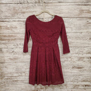 BURGUNDY SHORT DRESS