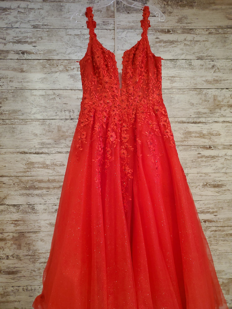 RED A LINE GOWN