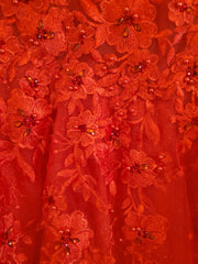 RED A LINE GOWN