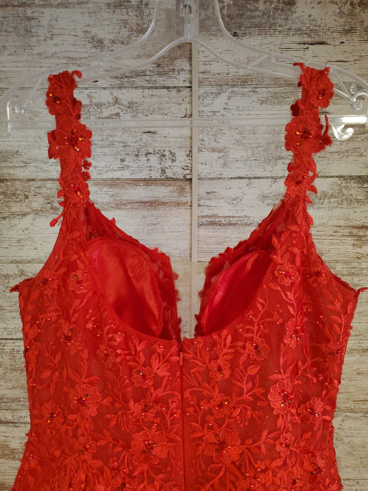 RED A LINE GOWN
