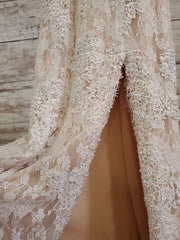 WHITE LACE LONG EVENING GOWN