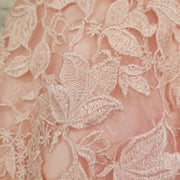 PINK/FLORAL A LINE GOWN