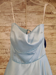 BLUE A LINE GOWN