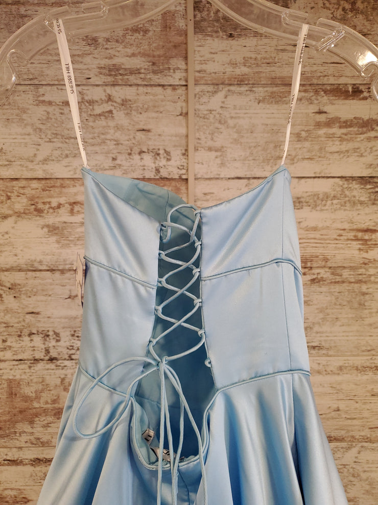 BLUE A LINE GOWN