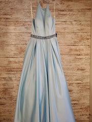 BLUE A LINE GOWN