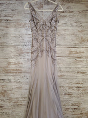 GRAY LONG EVENING GOWN