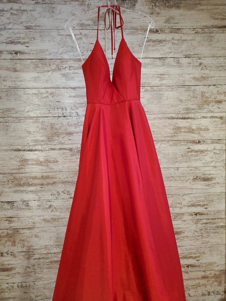 RED A LINE GOWN