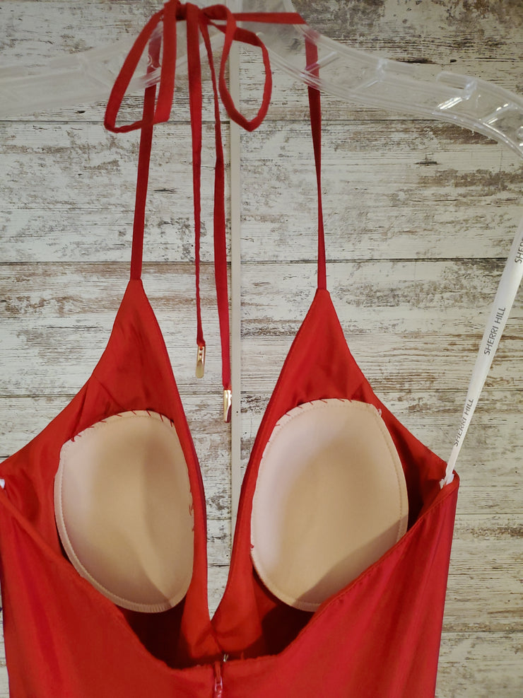 RED A LINE GOWN