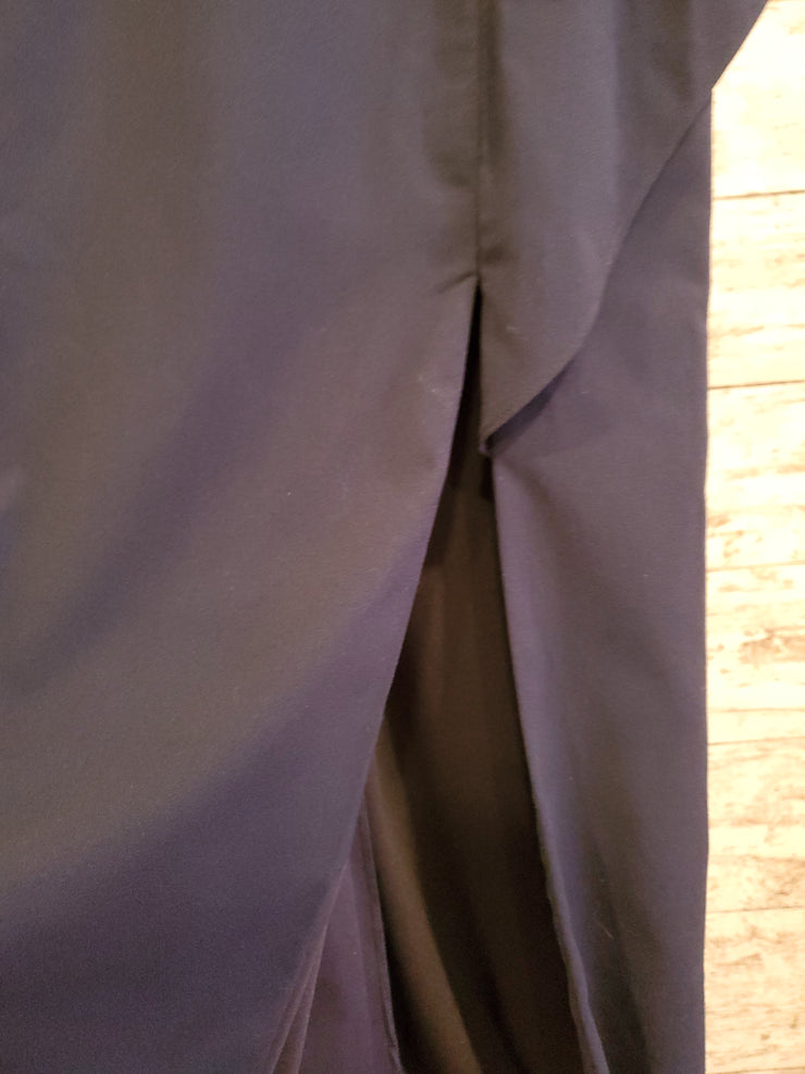 NAVY/SILVER LONG EVENING GOWN