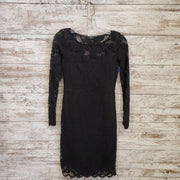 BLACK LACE SHORT DRESS