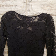 BLACK LACE SHORT DRESS