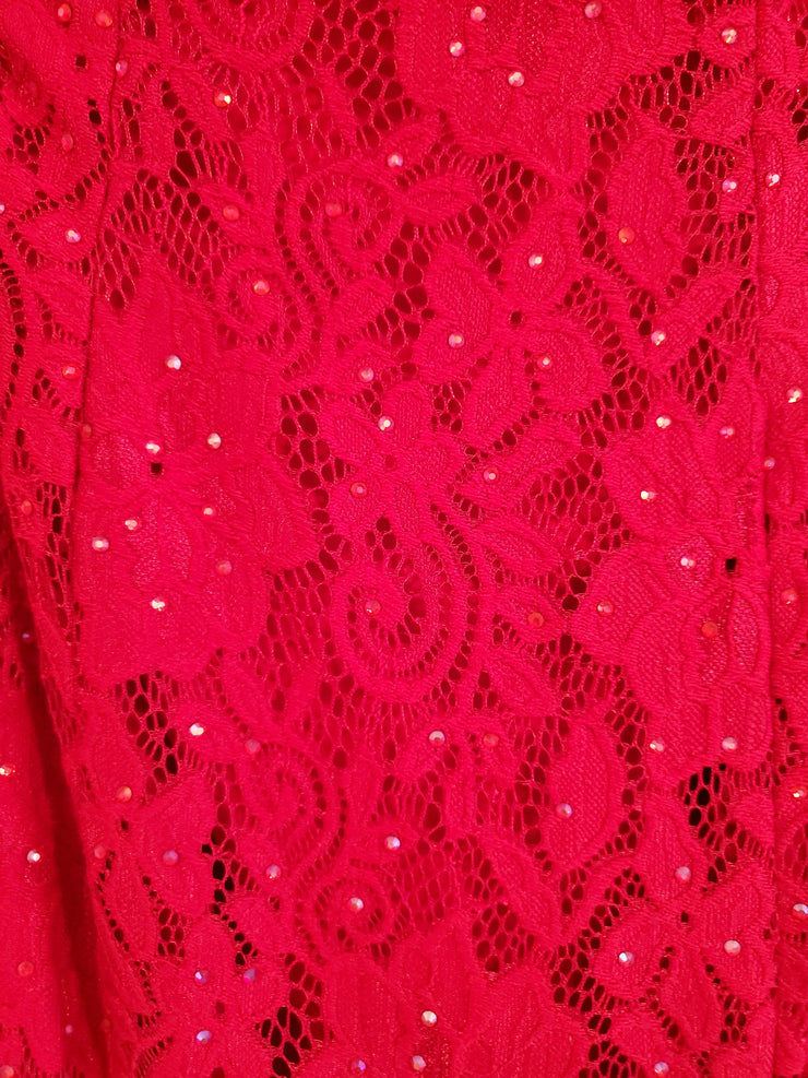 RED LACE MERMAID GOWN