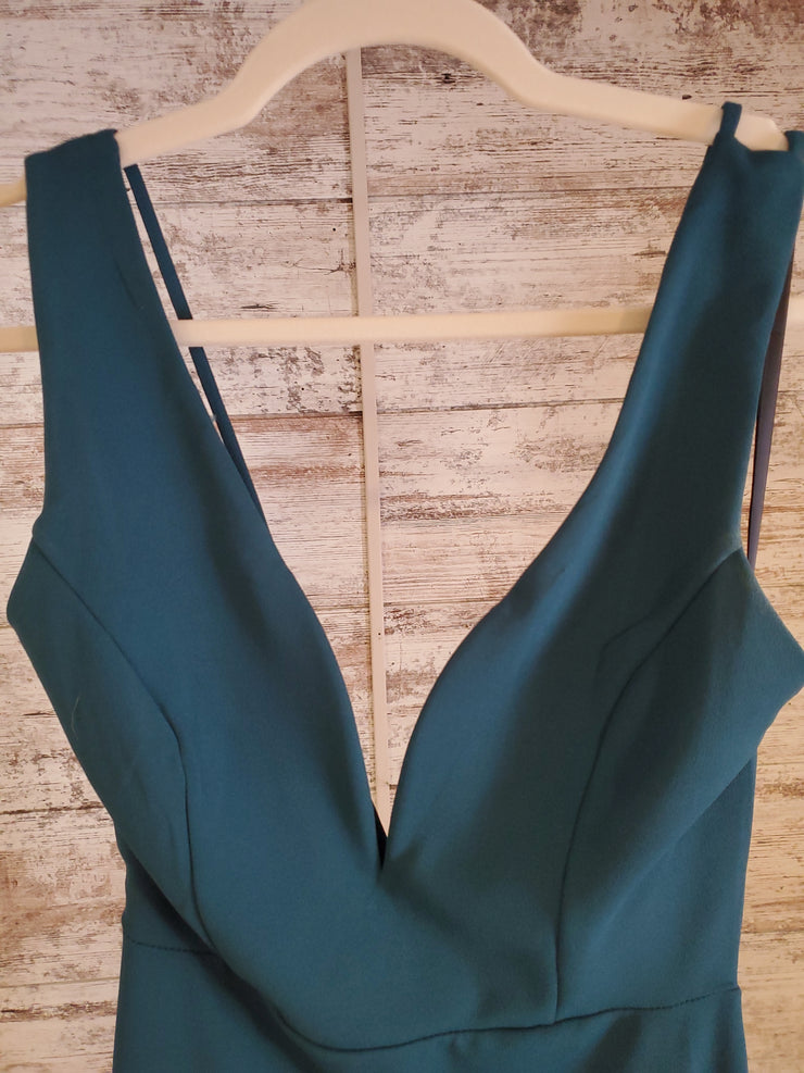 TEAL LONG EVENING GOWN
