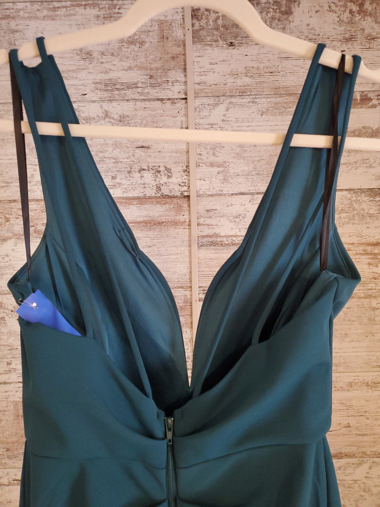 TEAL LONG EVENING GOWN