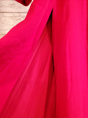 RED LONG SLEEVE LONG DRESS