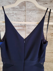 NAVY/FLORAL MERMAID GOWN