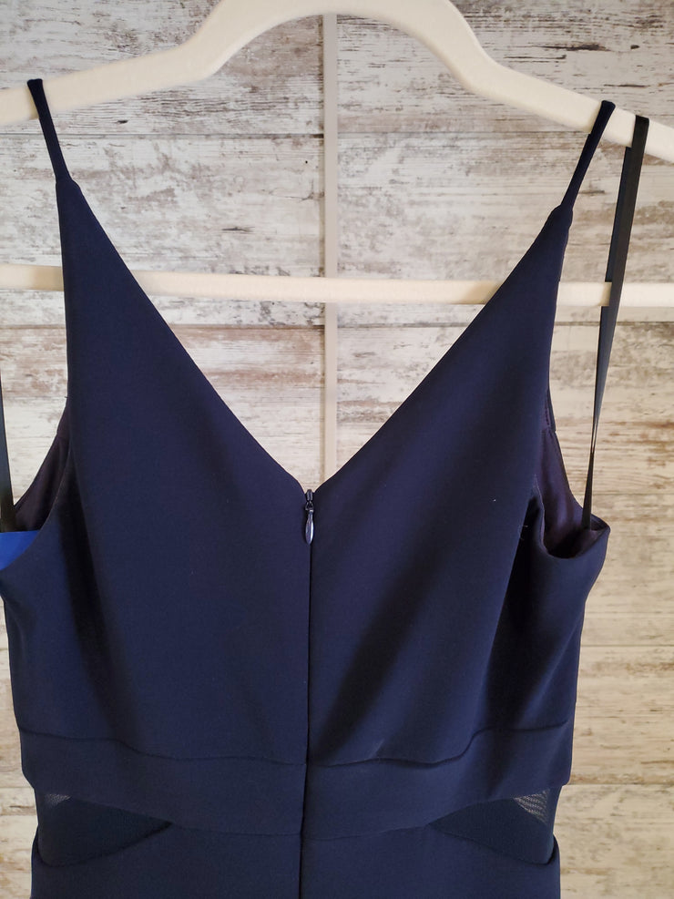 NAVY/FLORAL MERMAID GOWN