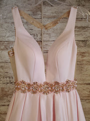 PINK A LINE GOWN