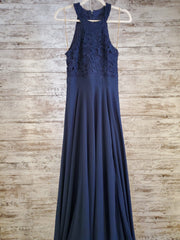 NAVY LONG EVENING GOWN