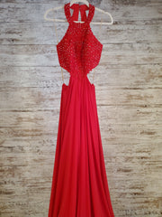 RED LONG EVENING GOWN