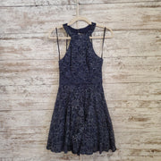 NAVY SPARKLY SHORT DRESS