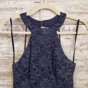 NAVY SPARKLY SHORT DRESS