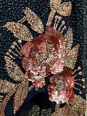 NAVY FULL BEADED LONG GOWN