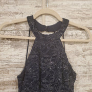 NAVY SPARKLY SHORT DRESS