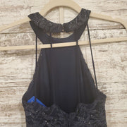 NAVY SPARKLY SHORT DRESS