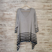 GRAY STRIPED TUNIC