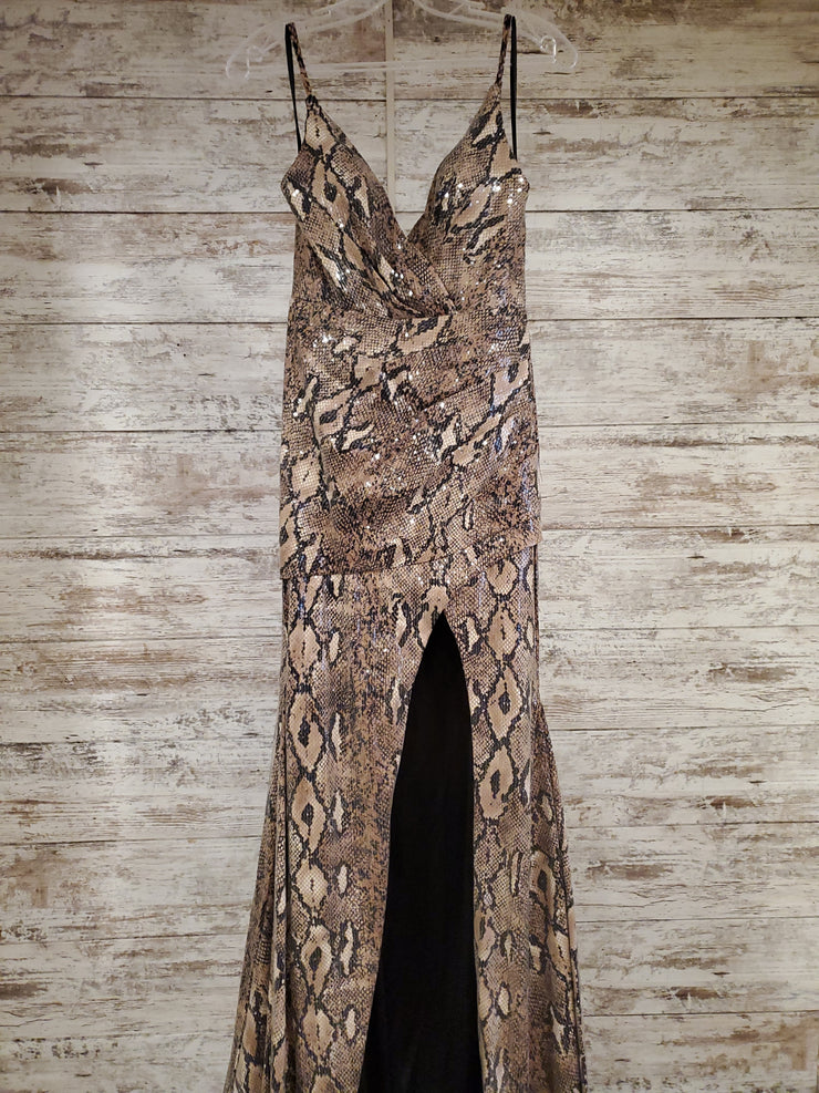 ANIMAL PRINT LONG GOWN (NEW)