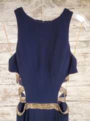 NAVY LONG EVENING GOWN