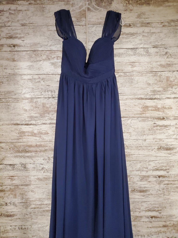 NAVY LONG EVENING GOWN