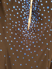 BLACK/BLUE LONG EVENING GOWN