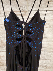 BLACK/BLUE LONG EVENING GOWN