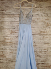 BLUE LONG EVENING GOWN