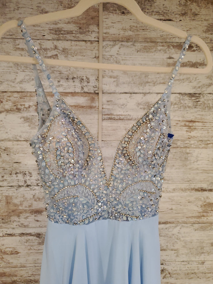 BLUE LONG EVENING GOWN