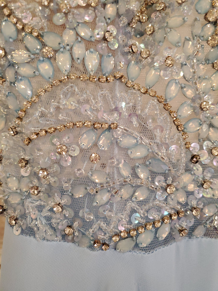 BLUE LONG EVENING GOWN