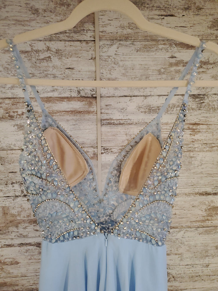 BLUE LONG EVENING GOWN