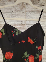 BLACK/RED ROSES LONG EVENING