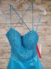 BLUE A LINE GOWN (NEW)