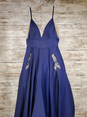 NAVY A LINE GOWN