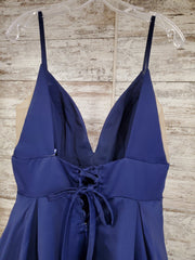 NAVY A LINE GOWN
