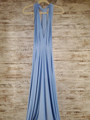 BLUE MULTI POSITION LONG GOWN