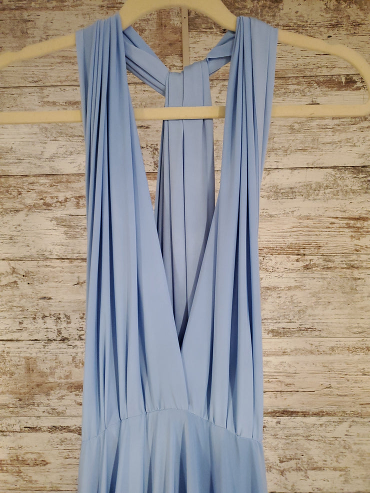 BLUE MULTI POSITION LONG GOWN