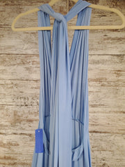 BLUE MULTI POSITION LONG GOWN