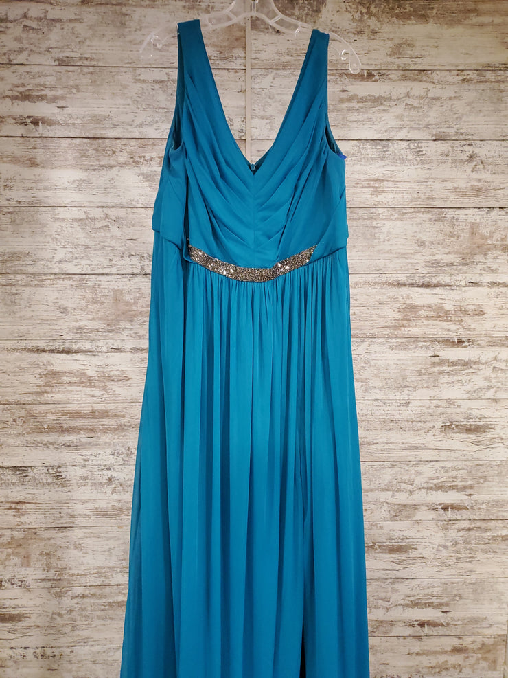 TEAL LONG EVENING GOWN