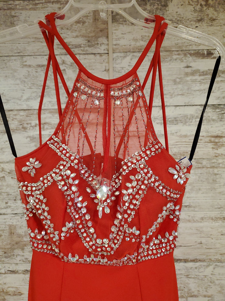 RED LONG EVENING GOWN