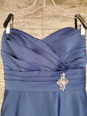 BLUE A LINE GOWN